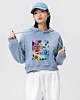 60S Retro Geometric Psychedelic Collage Cropped Hoodie