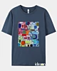 60S Retro Geometric Psychedelic Collage Lightweight T-Shirt