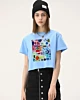 60S Retro Geometric Psychedelic Collage Cropped T-Shirt