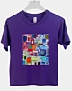 60S Retro Geometric Psychedelic Collage Kids Young T-Shirt