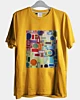 60S Retro Geometric Psychedelic Collage Ice Cotton T-Shirt