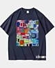 60S Retro Geometric Psychedelic Collage Heavyweight T-Shirt
