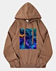 Abstract Psychedelic Colors Throw Pillow Oversized Hoodie