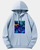 Abstraite Psychedelic Colors Throw Pillow Drop Shoulder Hoodie