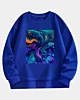 Abstraite Psychedelic Colors Throw Pillow Drop Shoulder Fleece Sweatshirt