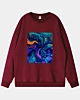 Abstraite Psychedelic Colors Throw Pillow Drop Shoulder Sweatshirt