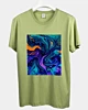 Cuscino da lancio con colori psichedelici astratti T-Shirt leggera