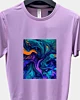 Abstract Psychedelic Colors Throw Pillow Quick Dry T-Shirt