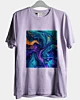 Abstract Psychedelic Colors Throw Pillow Ice Cotton T-Shirt