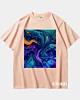 Almohada Abstracta Psicodélica Colores Camiseta Pesada