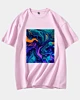 Colores Psicodélicos Abstractos Almohada Colgante Sobredimensionada Hombro Caído Camiseta