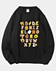 Alphabet Funny Turkey Thanksgiving Costume Prescho Pellet Fleece Sweatshirt