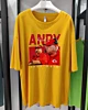 Andy Reid Vintage Style übergroßes T-Shirt mit halben Ärmeln