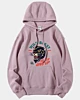 Angry Panther Face Retro Never Give Up Pellet Fleece Hoodie