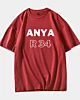 Camiseta con hombros caídos Anya Forger R34 Oversized