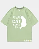Wenigstens liebt mich meine Katze - Ice Cotton Oversized T-Shirt