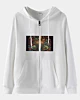 Autumn Leaves Feathers Psychedelic Coffee Latte Full Zip Hoodie