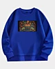 Autumn Leaves Feathers Psychedelic Coffee Latte Drop Shoulder Fleece Sweatshirt