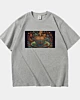 Autumn Leaves Feathers Psychedelic Coffee Latte Heavyweight Oversized T-Shirt
