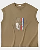 Baseball American Flag Batter Hitting Usa Gift Sleeveless T-shirt