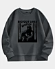 Bigfoot Lives Matter Black Sketch - Drop Shoulder Fleece Sweatshirt