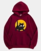 Black Cat 4 - Übergroßer Fleece-Kapuzenpullover