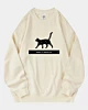 Black Ethereal Quote Cat Keep It Magical Oversized Sweatshirt