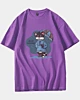 Blue Monday Rain Sad Cat - T-shirt oversize à épaules tombantes