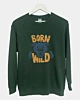 Born Wild Illustration Panther Head - Classic Sweatshirt