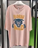 Born Wild Illustration Panther Head - Oversized Mid Half Sleeve T-Shirt