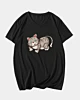 Cartoon Cat Character 2 - Camiseta con cuello en V