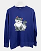 Hockende Cartoon-Katze 3 - Klassisches Sweatshirt