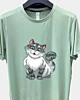 Squatting Cartoon Cat 3 - Quick Dry T-Shirt