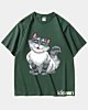 Gato de dibujos animados en cuclillas 3 - Camiseta pesada