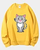 Squatting Cartoon Cat 4 - Classic Fleece Sweatshirt