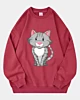 Squatting Cartoon Cat 4 - Oversized Sweatshirt