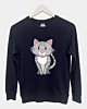 Hockende Cartoon-Katze 4 - Klassisches Sweatshirt
