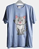 Squatting Cartoon Cat 4 - Ice Cotton T-Shirt