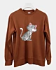 Squatting Cartoon Cat - Classic Sweatshirt