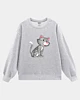 Squatting Cartoon Cat - Drop Shoulder Sweatshirt
