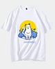 Cat Grooming Service 2 - Camiseta oversize con hombros caídos