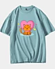 Süßes lächelndes süßes Kätzchen - Übergroßes T-Shirt mit Tropfenschulter