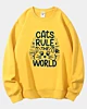 Katzen regieren die Welt - Klassisches Fleece-Sweatshirt