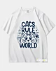 Les chats règnent sur le monde - T-shirt lourd