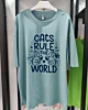 Cats Rule The World - T-shirt à manches mi-longues surdimensionné