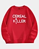 Cereal Killer Breakfast Drop Shoulder Fleece Sweatshirt