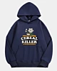 Cereal Killer Food Pun Humor Costume Funny Halloween Oversized Fleece Hoodie