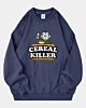 Cereal Killer Food Pun Humor Costume Funny Halloween Oversized Sweatshirt