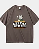 Cereal Killer Food Pun Humor Costume Funny Halloween Heavyweight Oversized T-Shirt