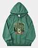 Colorful Retro Music Guitar With Trees Oversized Hoodie